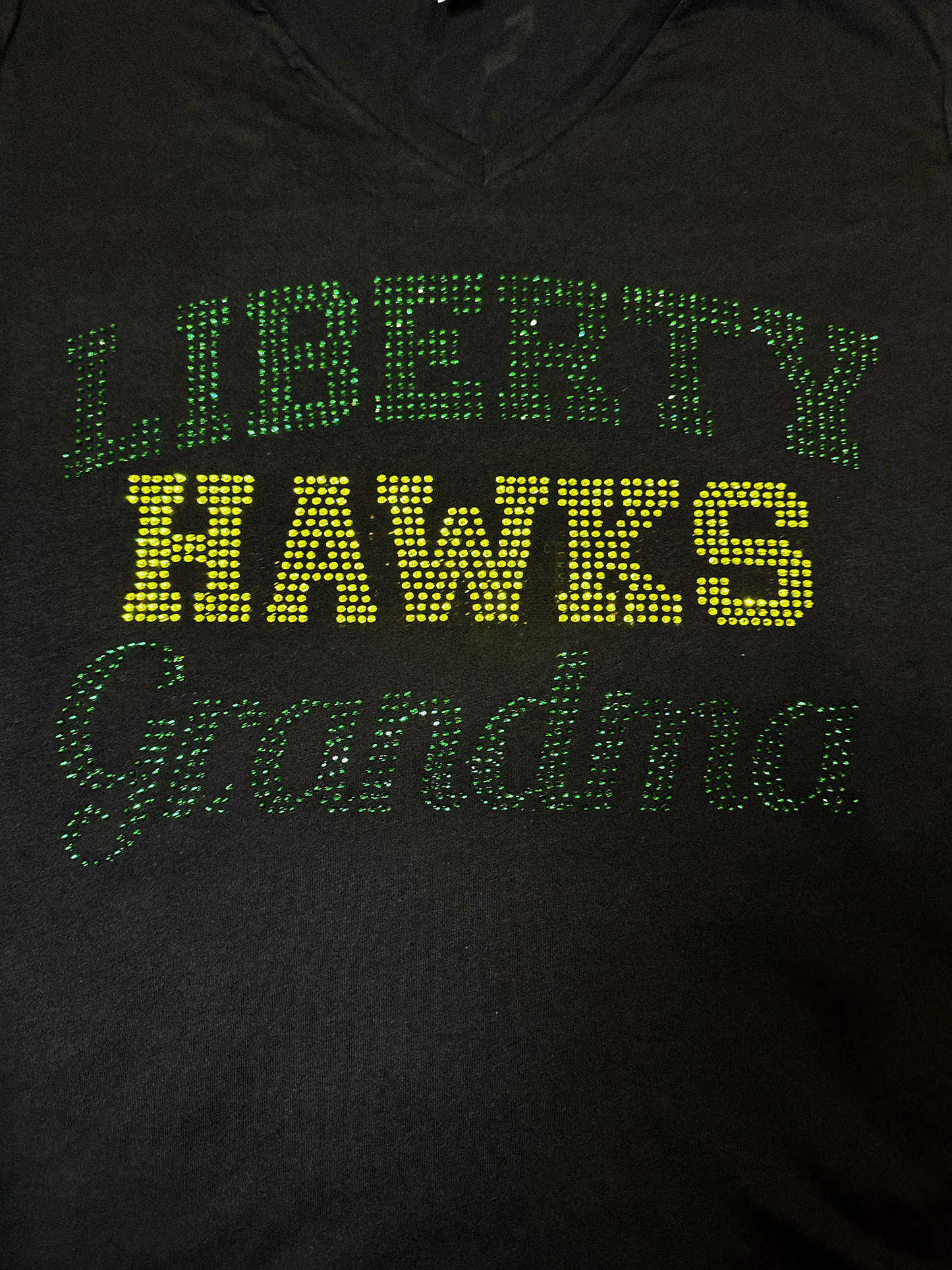 Liberty Hawks Grandma Rhinestone Women's V Neck